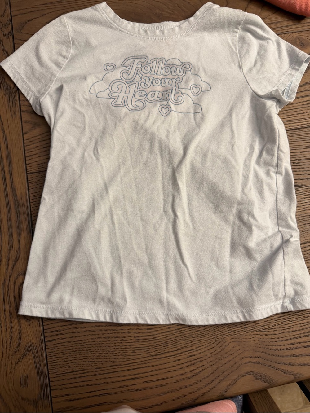 White "Follow Your Heart" Graphic Tee